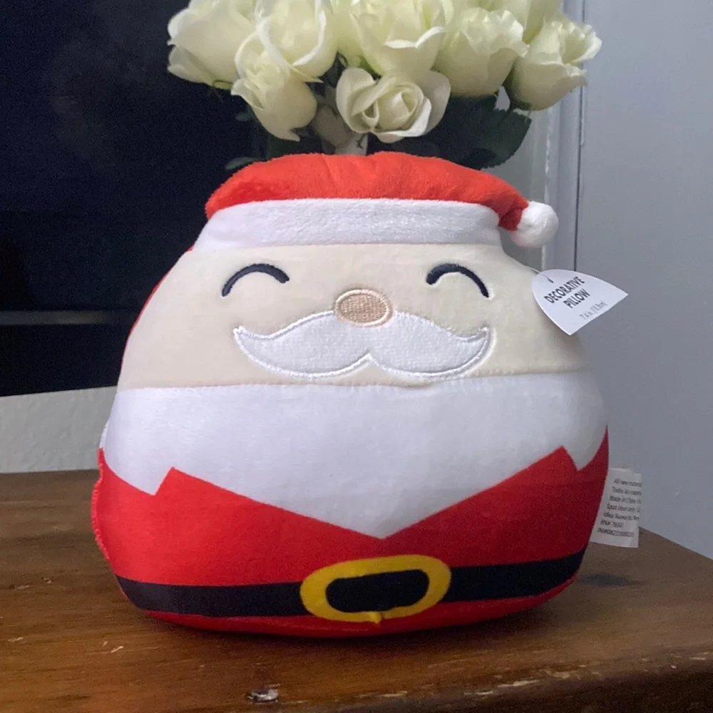 NWT Adorable Christmas Holiday Santa 🎅🏻 Smushie Pillow w/ Hat & Belt